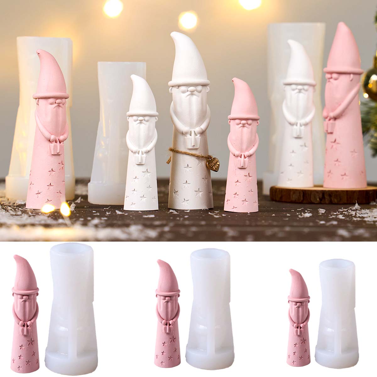 Xmas Candle Making - Силиконовая форма для рождественских украшений: Гном,