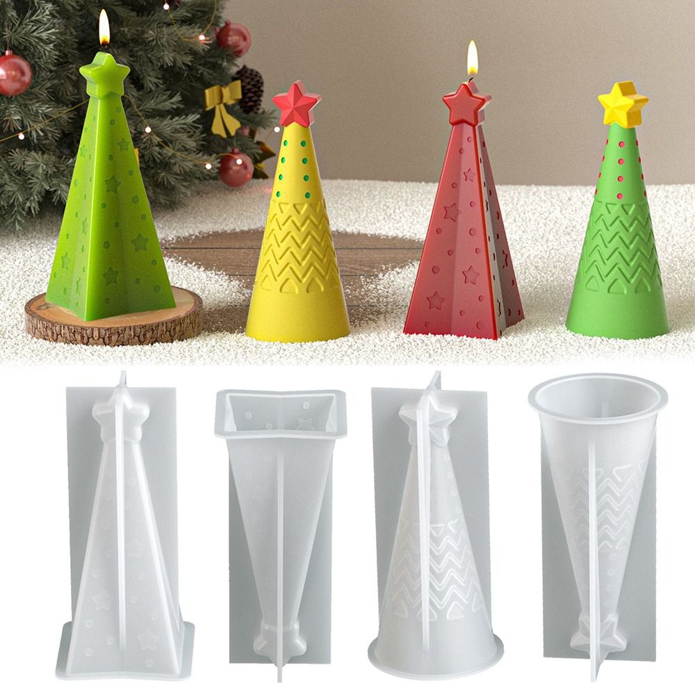 Xmas Candle Making - Силиконовая форма для рождественской конусной свечи,