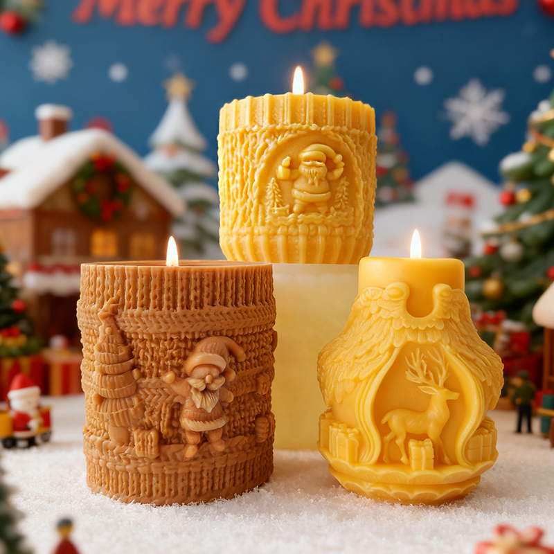 Xmas Candle Making - DIY Рождественская серия цилиндр силиконовая форма
