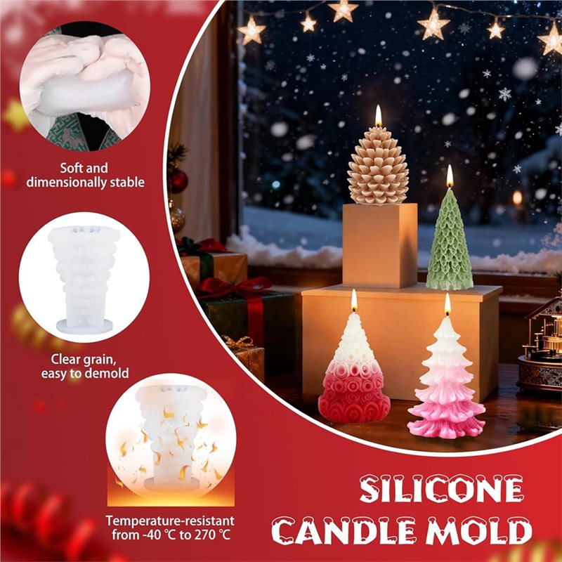 ABZV-Рождественские силиконовы – обзор и цена Xmas Candle Making