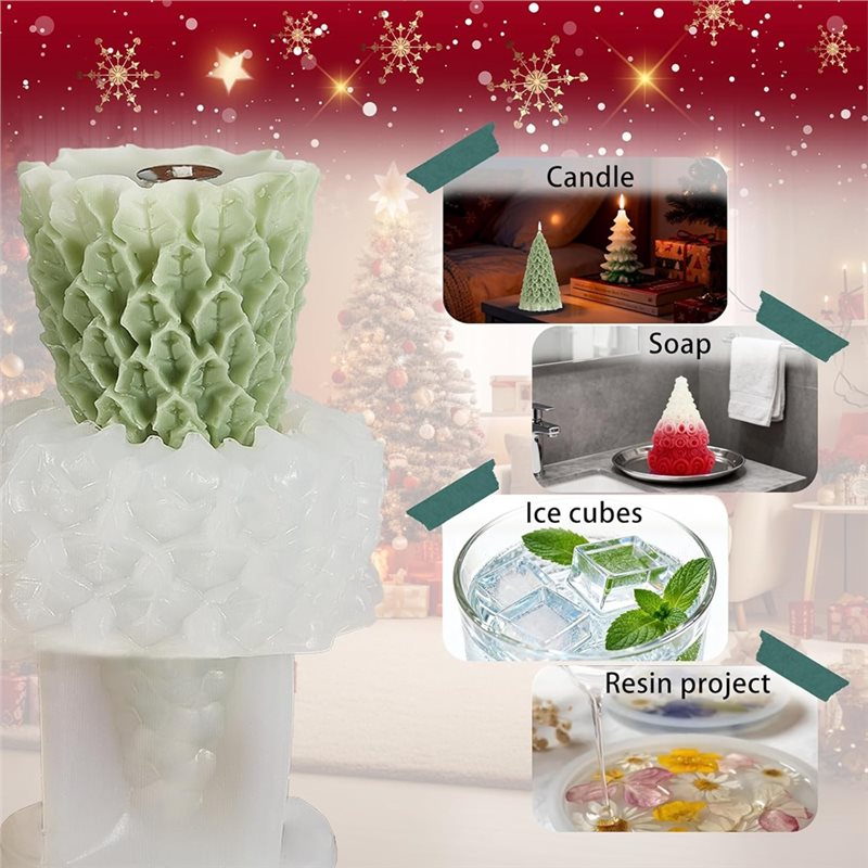 Рождественские силиконовые фор – обзор и цена Xmas Candle Making