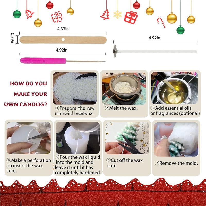 Рождественские силиконовые фор – обзор и цена Xmas Candle Making
